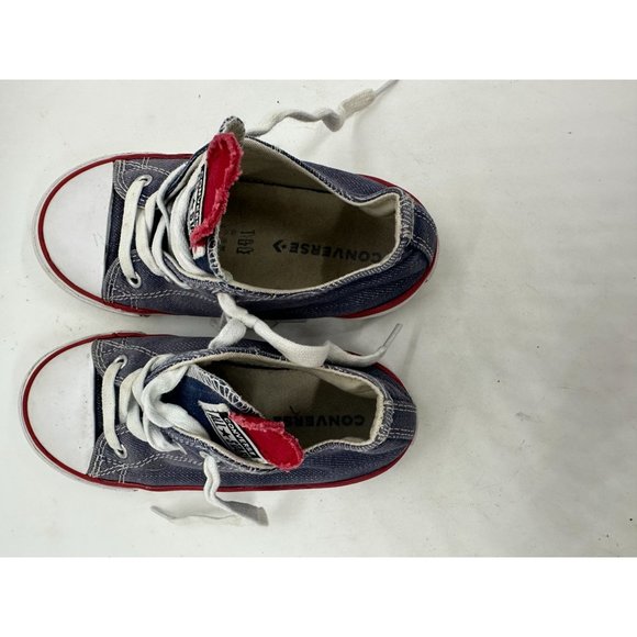 Converse All Star Heart Shoes Infant Sz 10 High Tops Gray Red Lace Up - Picture 3 of 5
